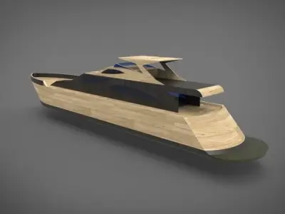 Island yacht  3D model
