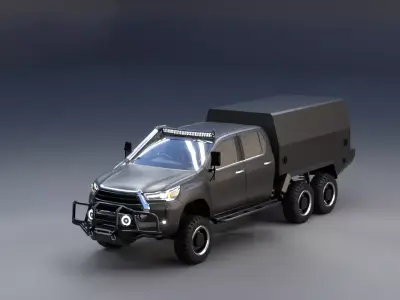 6x6 Off Road Utility Truck Camper Expedition Vehicle 3D Model 3D model