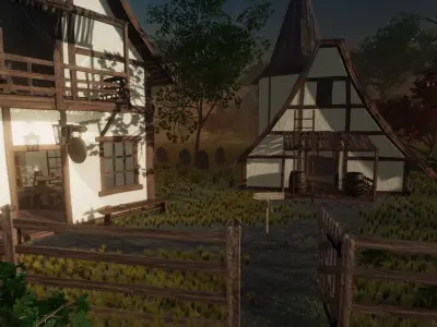 Medieval Modular City - Lite Low-poly 3D model