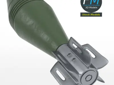 Mortar round 3D model