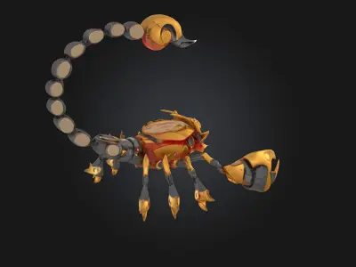 Mechanical Scorpion Creature  Deadly Precision of a Clockwork 3D model
