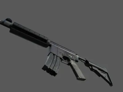Battle Rifle M4A4 3D model Low-poly 3D model