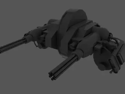 Heavygun machine gun Free 3D model