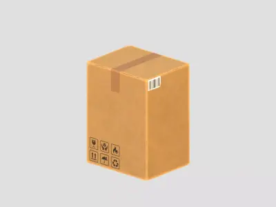 Packaging Boxes Cardboard Low-poly 3D model