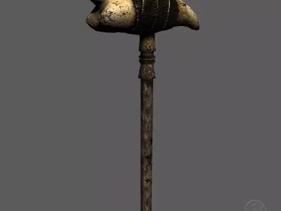 Bone hammer Free low-poly 3D model