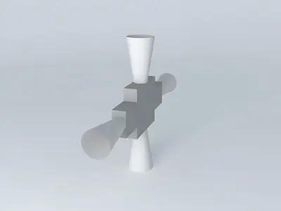 dtu cross made of plastic Free 3D model