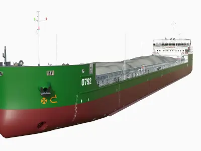 Combined platform tanker Ship 140m hquality 3D model