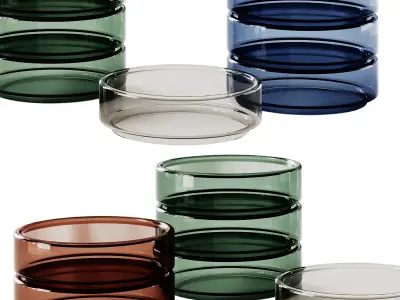 Stack Modular Glass Coffee Table by Billiani 3D model