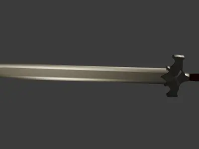 Sword with a pattern in the middle of the blade Free 3D model