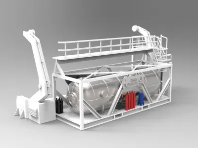 Davit for diver lifeboat type D 3D print model