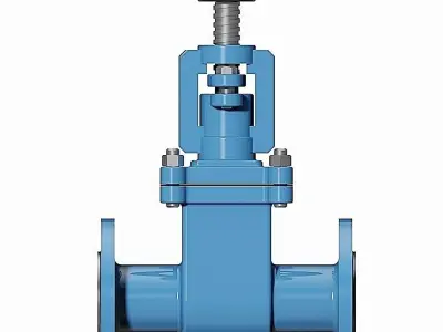 Gate Valves - DIN Flanged Ends -  3D model