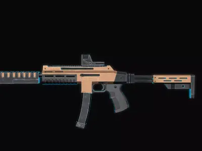 Assault rifles Free 3D model
