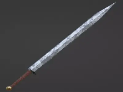 Thunder Sword Low-poly 3D model