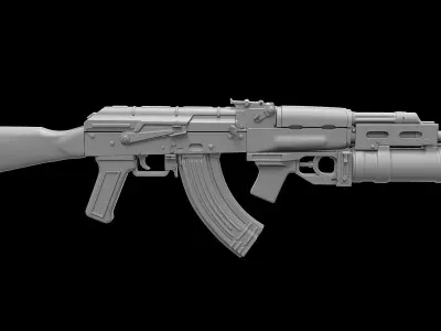 Ak 74 Rifle GP 25 3D model