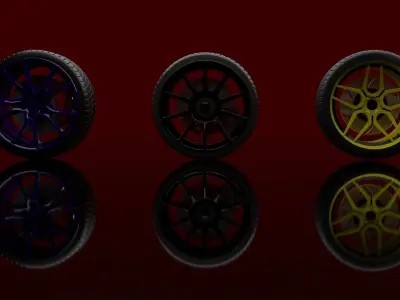 Car Wheels Free 3D model