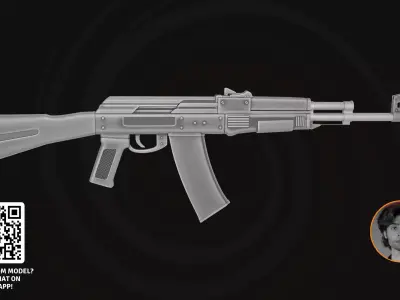 AK-103 Assault Rifle - 3D Model Modern Tactical Firearm 3D model