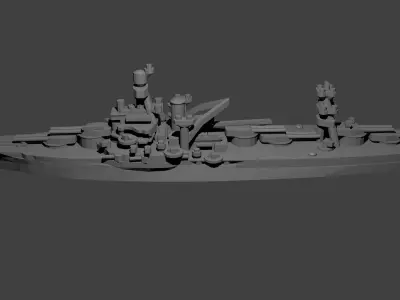 US Wyoming Class Battleship 3D print model