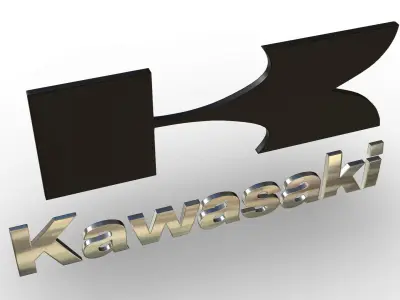 kawasaki logo 3D model