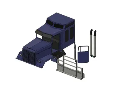  TRUCK MIT GROSSER SCHLAFKABINE RC TAMIYA MODELLBAU 3D print model