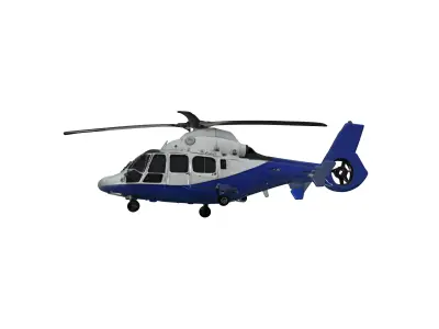 Helicopter 3D model perfect for games Low-poly 3D model