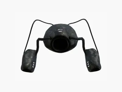 Jetpack H09 Black Camouflage - SciFi Character Design Low-poly 3D model
