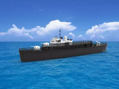  USS Barnegat United States Navy 3D print model