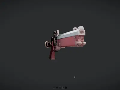 futuristic sci-fi gun 3D model purchase