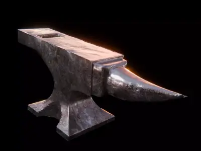 Old Blacksmith Anvil Free low-poly 3D model