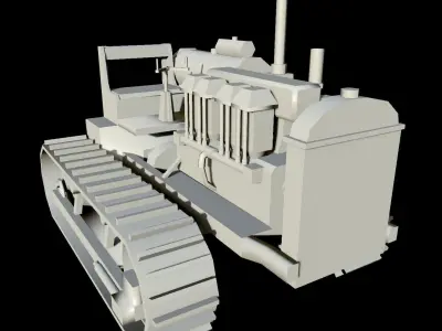 Industrial Heavy Vehicle Low-poly 3D model