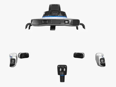Lidar-Based Sensor System for Autonomous Vehicles White 3D model