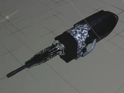 Lightgun Scifi Gun Low-poly 3D model