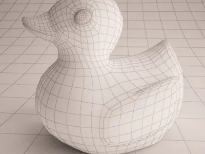 Rubber Duck Low-poly 3D model order