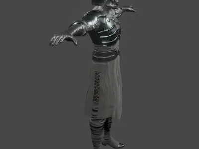 Ghost medieval templar knigh suit Low-poly 3D model
