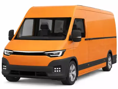 Generic Modern Delivery Van Urban Logistics Vehicle 07 3D model