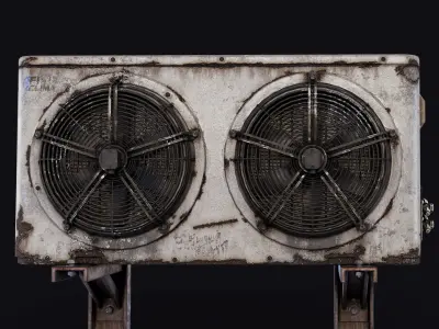 Air Conditioner Low-poly 3D model 2