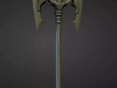 AXE8 high and low poly Low-poly 3D model