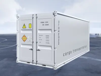 Shipping Container 20 ft 10 ft 5ft 3D model 3D model