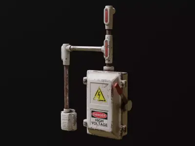 Electrical Switch Box Low-poly 3D model purchase