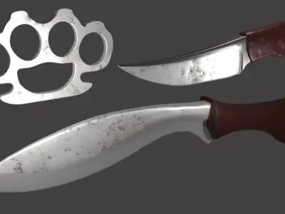 Melee Weapon Low Poly Free low-poly 3D model