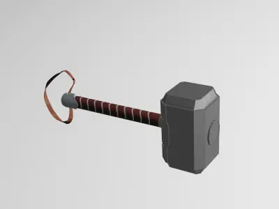 thor hammer 3D model purchase