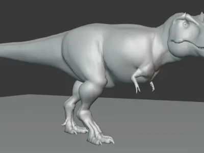 Tyrannosaurus Rex Fully Rigged 3D model