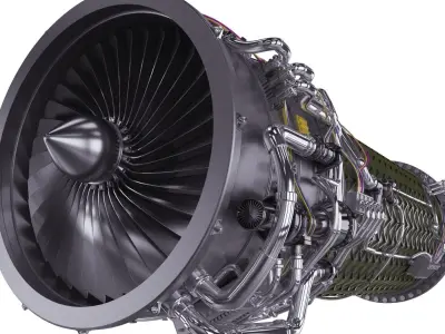 Engine jet  3D model by mbelec