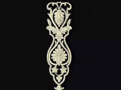 dekor shabby chic ornate door hanger 3D model