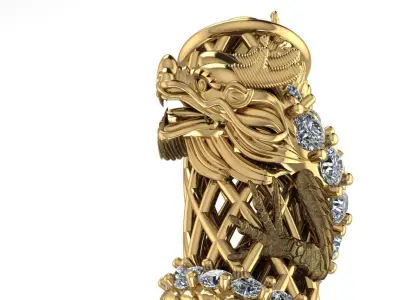 Chinese dragon 3D print model by Rithy-Jewelry-design  3D print model