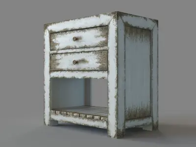 Ontario Two Drawer Accent Table 3D model