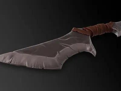 Stylized Dagger Sword Low-poly 3D model