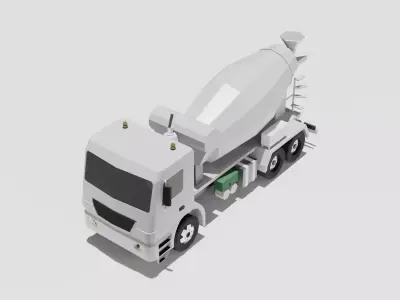 Concrete Mixer Truck 3D model by 3dmachine from CGTrader