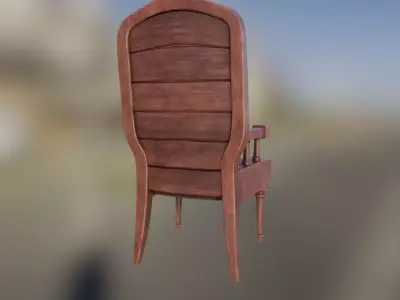 Wizard Chair 3D model Low-poly 3D model