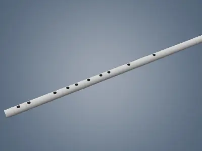 flute Low-poly 3D model