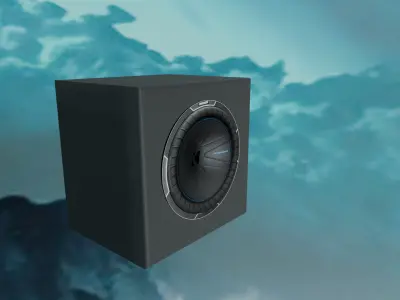 Kicker Comp Subwoofer 12 with enclosure Free 3D model